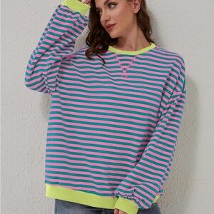 Striped Crewneck Sweatshirt